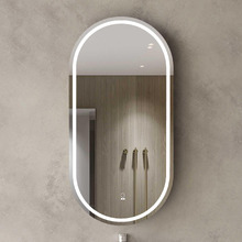 Noosa 450mm Oval LED Mirrored Shaving Cabinet