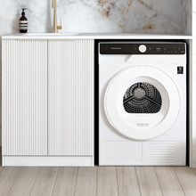 Bondi Carrara Marble Laundry Cabinet with 1300mm Extended Countertop & Sink