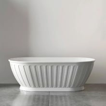 Kensington Fan White Acrylic Bath with Overflow