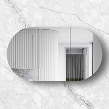 Bondi 1800mm Oval Mirrored Shaving Cabinet