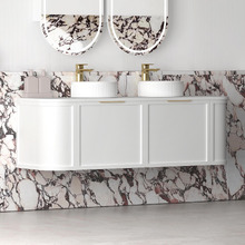 Hampshire 1500mm Wall Hung Double Vanity with Solid Surface Countertop