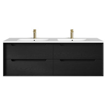 Byron 1500mm Wall Hung Double Vanity with Ceramic Countertop