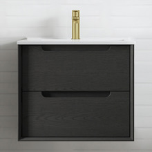 Byron 600mm Wall Hung Single Vanity with Ceramic Countertop