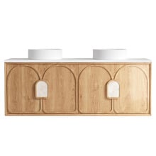 Laguna MKII 1500mm Wall Hung Double Vanity with Solid Surface Countertop