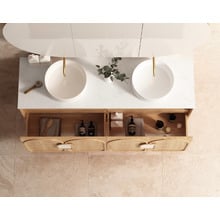 Laguna MKII 1500mm Wall Hung Double Vanity with Solid Surface Countertop