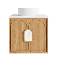 Laguna MKII 600mm Wall Hung Single Vanity with Solid Surface Countertop