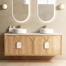 Laguna MKII 1500mm Wall Hung Double Vanity with Solid Surface Countertop