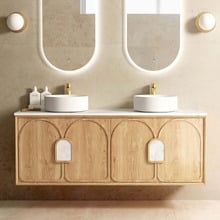 Laguna MKII 1500mm Wall Hung Double Vanity with Solid Surface Countertop