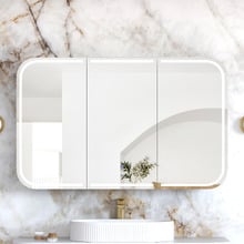 Newport 1200mm Matte White LED Mirrored Shaving Cabinet