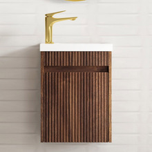 Bondi 400mm Wall Hung Small Space Single Vanity with Ceramic Countertop