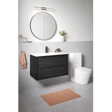 Byron 900mm Wall Hung Single Vanity with Ceramic Countertop
