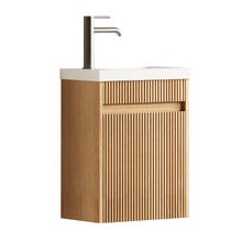 Bondi 400mm Wall Hung Small Space Single Vanity with Ceramic Countertop