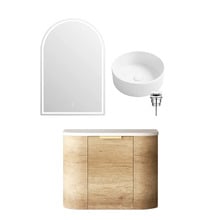 Bondi 600mm Wall Hung Vanity Package With Shaving Cabinet