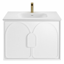 Laguna MKII 900mm Wall Hung Single Vanity with Ceramic Countertop