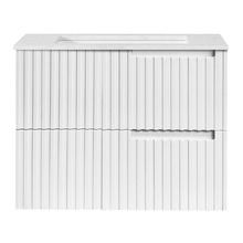 Noosa 750mm Satin White Wall Hung Single Vanity with Basin