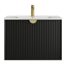 Marlo 750mm Matte Black Wall Hung Single Vanity