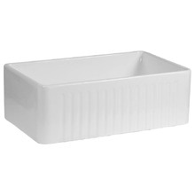 Farmhouse Single Bowl Fluted Fireclay Kitchen Sink