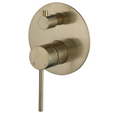 Avalon Mini Round Brass Shower Mixer with Diverter