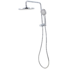 Mercer Stainless Steel Round Short Twin Shower
