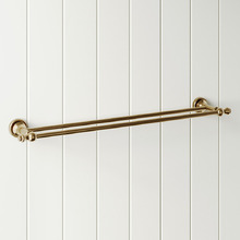 Clementine 600mm Brass Double Towel Rail