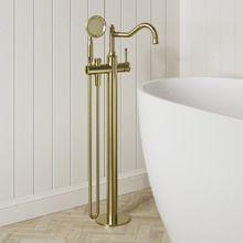 Constance Floor Mounted Bath Mixer with Hand-Held Shower