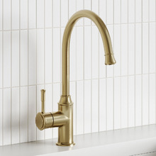 Constance Brass Gooseneck Kitchen Mixer
