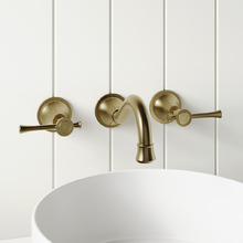 Constance 200mm Wall Bath/Basin Lever Tap Set