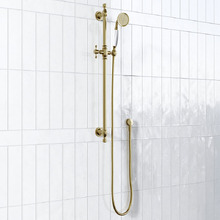 Clementine Brass Rail Shower