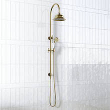 Clementine Brass Twin Shower