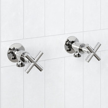 Aries Cross Handle Brass Washing Machine Stops