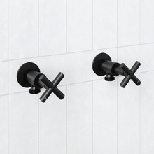 Aries Cross Handle Brass Washing Machine Stops