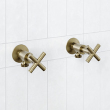 Aries Cross Handle Brass Washing Machine Stops