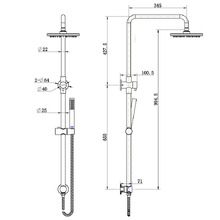 Avalon Twin Shower With Slim Hand Shower