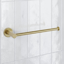 Rumi 250mm L-Shaped Brass Hand Towel Rail