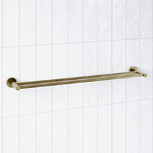 Rumi 600mm Brass Double Towel Rail