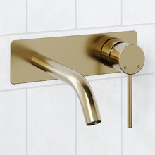 Avalon 180mm Curved Combination Wall Mixer with Spout