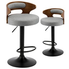 Maggie Upholstered Adjustable Barstools (Set of 2)