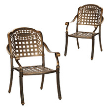 Moira Aluminium Outdoor Dining Chairs (Set of 2)
