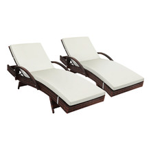 Kingston PE Rattan Sun Lounges (Set of 2)