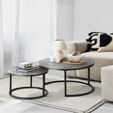 2-Piece Amiel Round Nesting Coffee Table Set