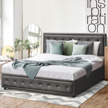 Grey Audrey Gas Lift Storage Bed Frame