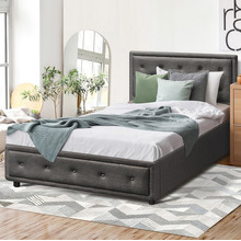Grey Audrey Gas Lift Storage Bed Frame