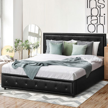 Black Audrey Gas Lift Storage Bed Frame