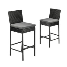 70cm Ingomar PE Rattan Outdoor Barstools (Set of 2)