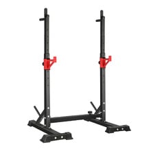 Black Adjustable Steel Squat Rack