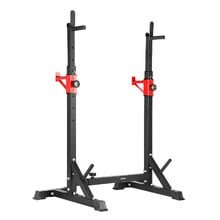 Black Adjustable Steel Squat Rack