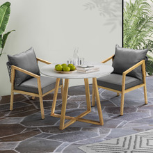 2 Seater Vasco Sintered Stone Outdoor Dining Set