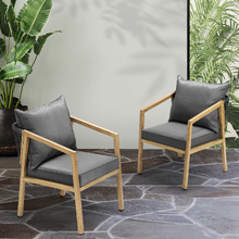 Vasco Steel Outdoor Dining Chairs (Set of 2)