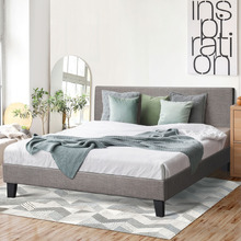 Grey Quiton Upholstered Platform Bed