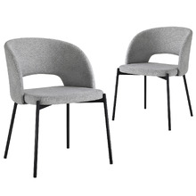Grey Wilson Faux Linen Dining Chairs (Set of 2)